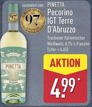 PINETTA Pecorino IGT Terre D'Abruzzo 0,75-Liter-Flasche
