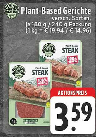 Plant-Based Gerichte - Verschiedene Sorten