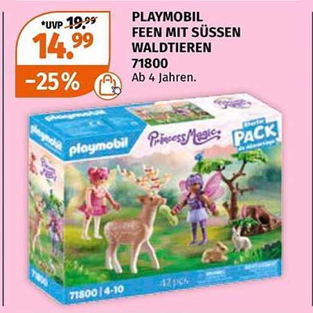 PLAYMOBIL Feen mit süßen Waldbewohnern 71800