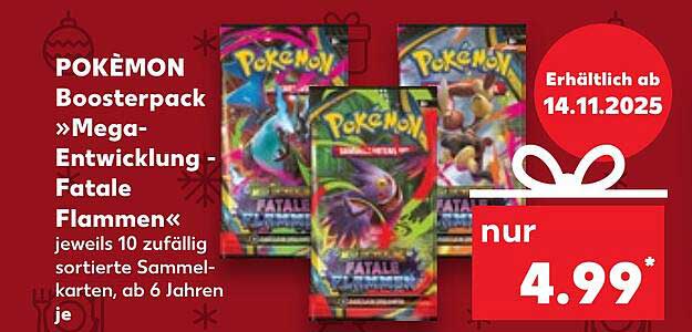 POKÉMON Boosterpack »Mega-Entwicklung - Fatale Flammen«