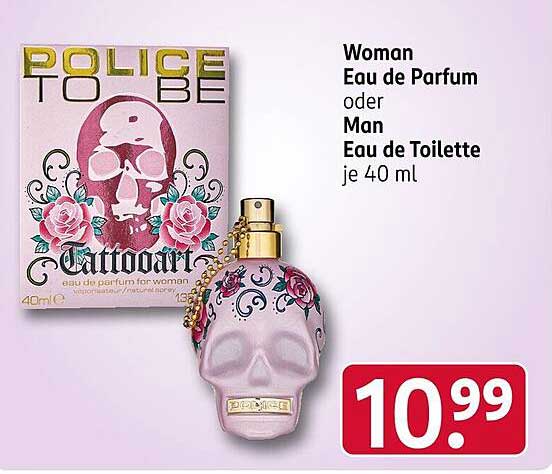 POLICE TO BE Tattooart Eau de Parfum für Frauen oder Eau de Toilette für Männer, je 40 ml