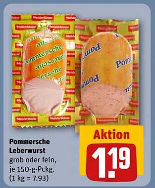 Pommersche Leberwurst grob oder fein, je 150-g-Pckg.