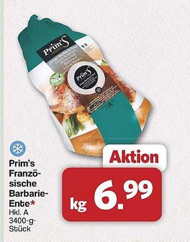 Prim’s Französische Barbari-Ente - Hkl. A, 3400-g-Stück