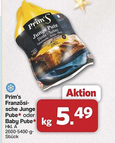 Prim's Französische Junge Pute oder Baby Pute – kg 5,49