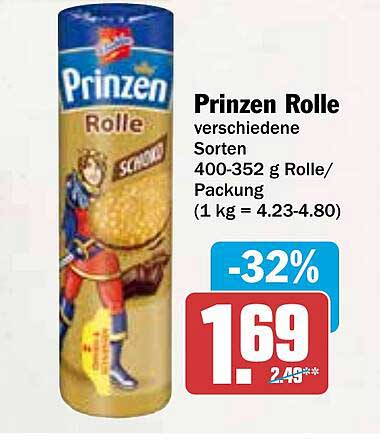 Prinzen Rolle verschiedene Sorten 400-352 g Rolle/Packung