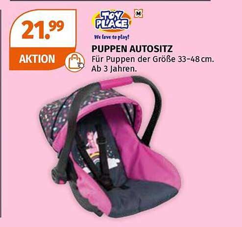 Puppen Autositz - Für Puppen der Größe 33-48 cm. Ab 3 Jahren.