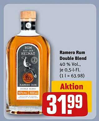 Rame ro Rum Double Blend 40 % Vol.