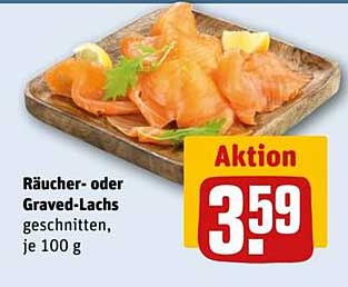 Räucher- oder Graved-Lachs, geschnitten, je 100 g