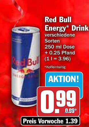 Red Bull Energy Drink 250 ml Dose - Unterschiedliche Sorten