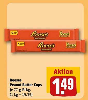 Reeses Peanut Butter Cups 77-g-Packung