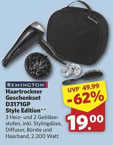 Remington Haartrockner Geschenkset D3171GP Style Edition