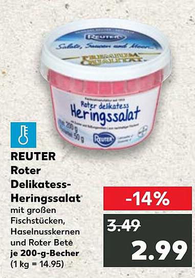 REUTER Roter Delikatess-Heringssalat 200-g-Becher
