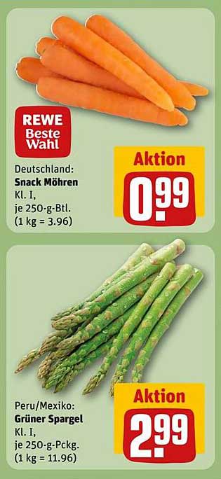 REWE Beste Wahl Snack Möhren Kl. I - Aktion