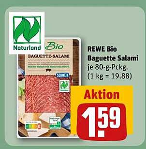 REWE Bio Baguette-Salami je 80-g-Pckg.