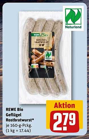 REWE Bio Geflügel Rostbratwurst*