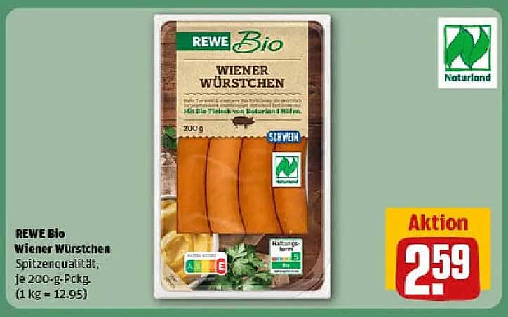 REWE Bio Wiener Würstchen, 200 g