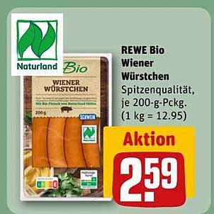 REWE Bio Wiener Würstchen, 200-g-Packung