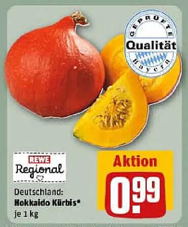 REWE Regional Hokkaido Kürbis je 1 kg