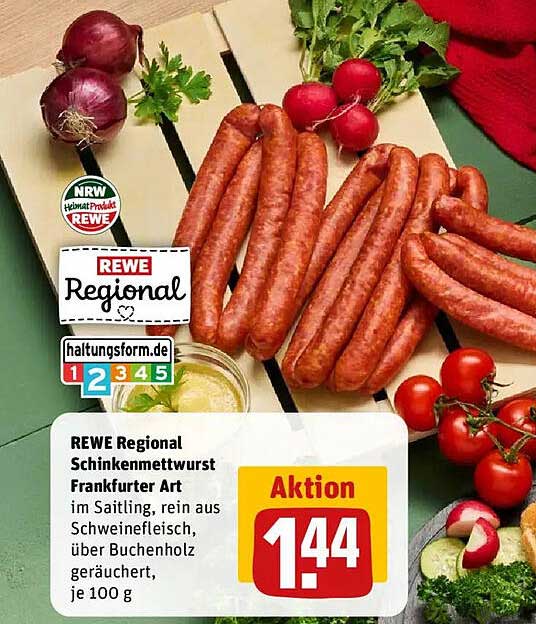 REWE Regional Schinkenmettwurst Frankfurter Art