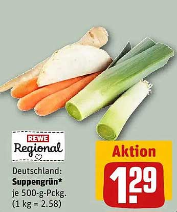 REWE Regional Suppengrün - 500 g für nur 1,29 €