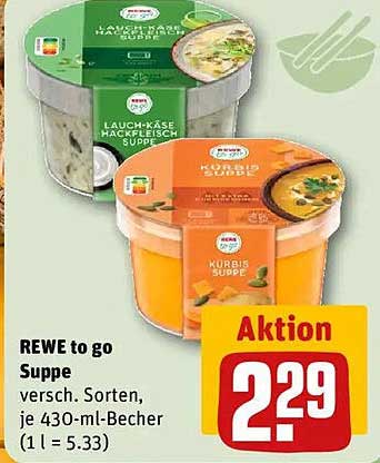REWE to go Suppe - verschiedene Sorten