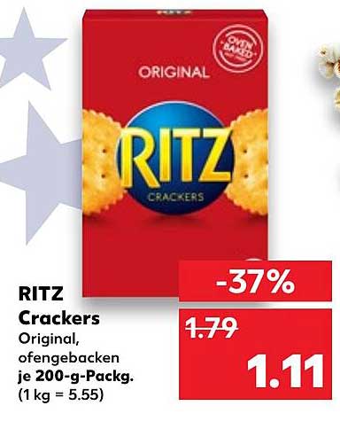 RITZ Crackers Original, ofenbacken, 200-g-Packung