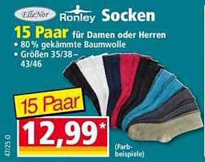Ronley Socken 15 Paar für Damen oder Herren