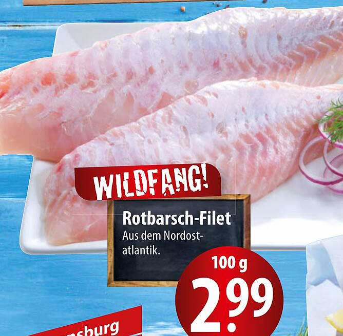 Rotbarsch-Filet aus dem Nordostatlantik