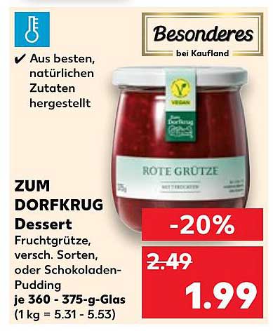Rote Grütze von Zum Dorfkrug - Dessert aus besten, natürlichen Zutaten