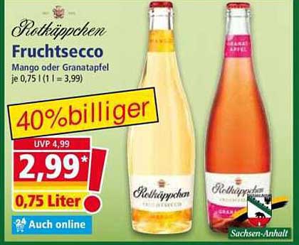 Rotkäppchen Fruchtsecco Mango oder Granatapfel 0,75 Liter