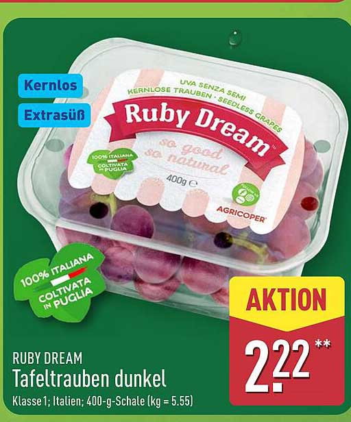Ruby Dream Tafeltrauben dunkel 400 g