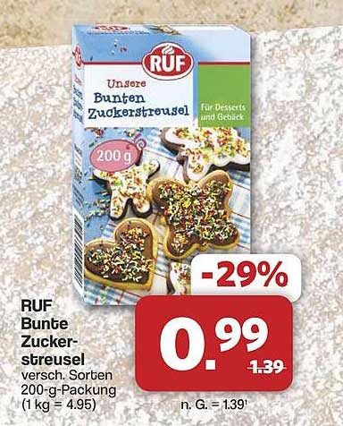 RUF Bunte Zuckerstreusel 200 g