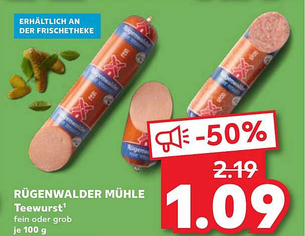 Rügenwalder Mühle Teewurst - 100 g, fein oder grob