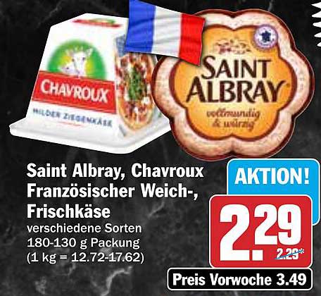 Saint Albray, Chavroux Französischer Weich-, Frischkäse