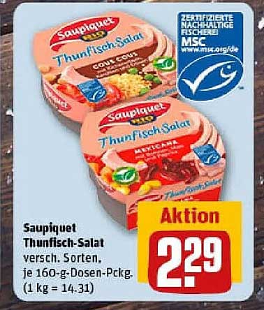 Saupiquet Thunfisch-Salat - Verschiedene Sorten