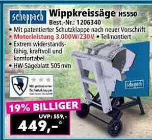 Scheppach Wippkreissäge HS550
