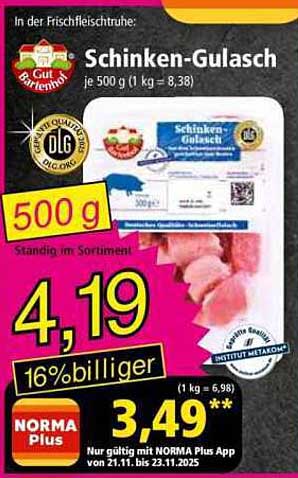 Schinken-Gulasch 500 g für nur 3,49 € – Jetzt zugreifen!