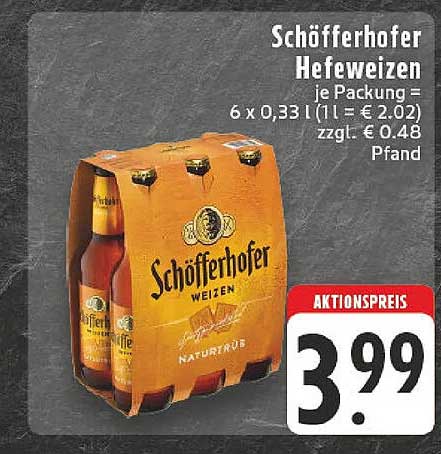 Schöfferhofer Hefeweizen 6 x 0,33 l
