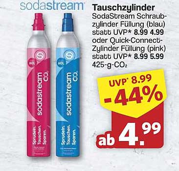 SodaStream Tauschzylinder Füllung (blau oder pink)