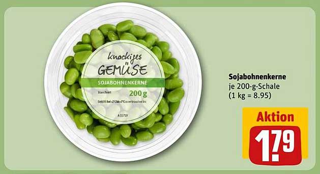 Sojabohnkerne je 200-g-Schale (Aktion)