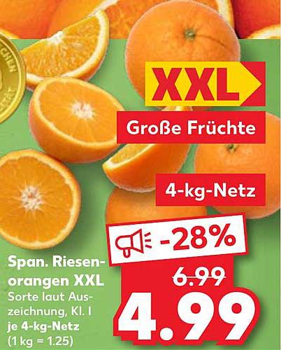 Span. Riesenorangen XXL - 4-kg-Netz