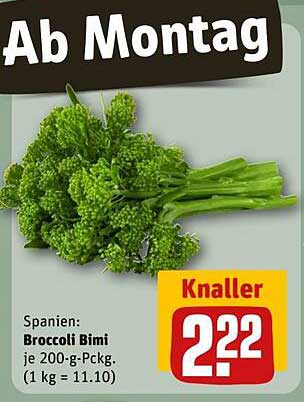 Spanien: Broccoli Bimi je 200-g-Pckg.