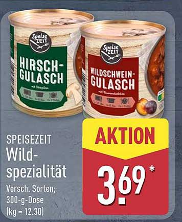 Speisezeit Wildspezialität - Hirschgulasch und Wildschweingulasch