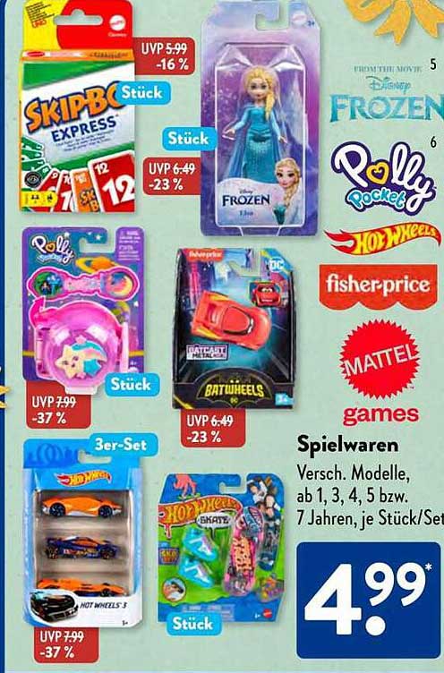Spielwaren – Verschiedene Modelle von Hot Wheels, Polly Pocket und mehr