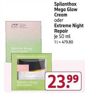 Spilanthox Mega Glow Cream oder Extreme Night Repair je 50 ml