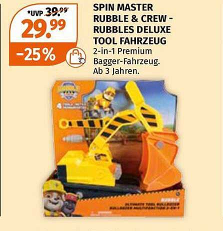 SPIN MASTER RUBBLE & CREW - RUBBLES DELUXE TOOL FAHRZEUG