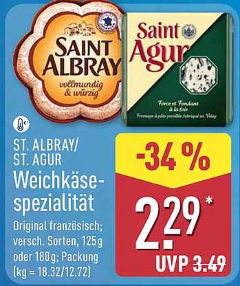 ST. ALBRAY/ ST. AGUR Weichkäse-Spezialität