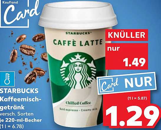 STARBUCKS Caffè Latte 220-ml-Becher