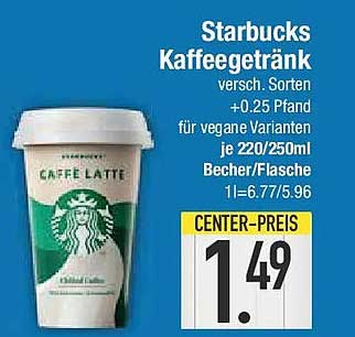 Starbucks Kaffeegetränk - verschiedene Sorten