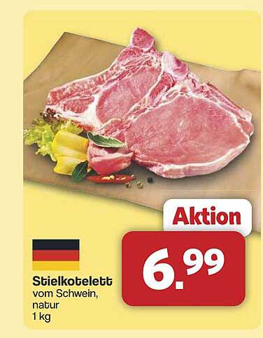 Stielkotelett vom Schwein, natur - 1 kg